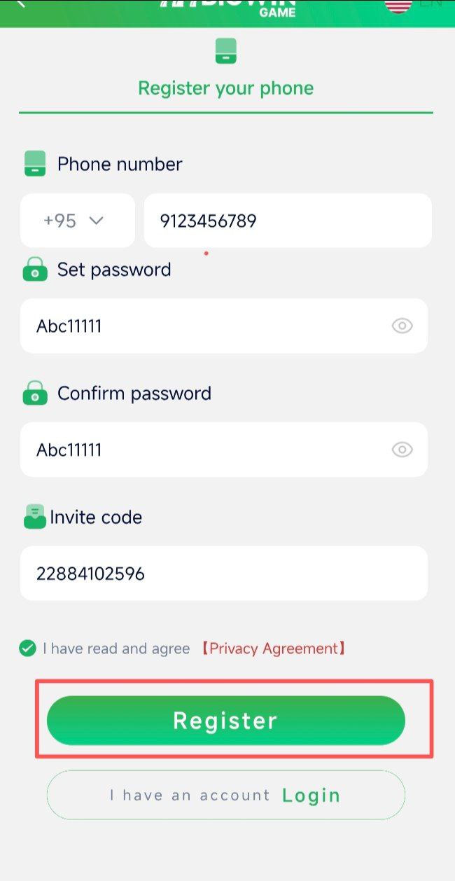 777 BigWin Register Step 5